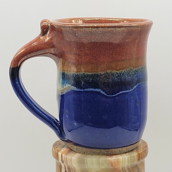 NWOT Blue Spruce Pottery Patrick's Coffee Mug Mountain Lake Cabin Handmade Tea - Picture 3 of 13